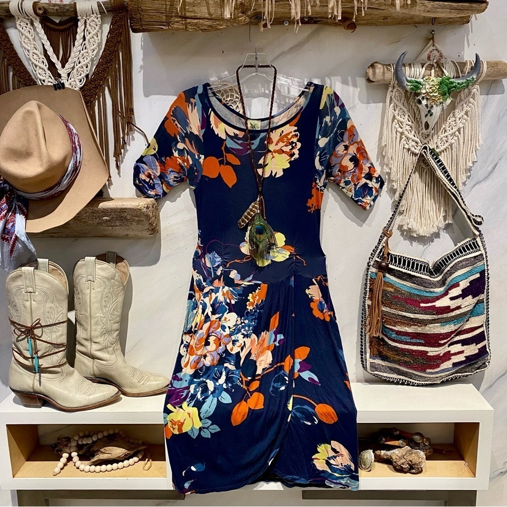 Anthropologie made in San Francisco boho floral Dress